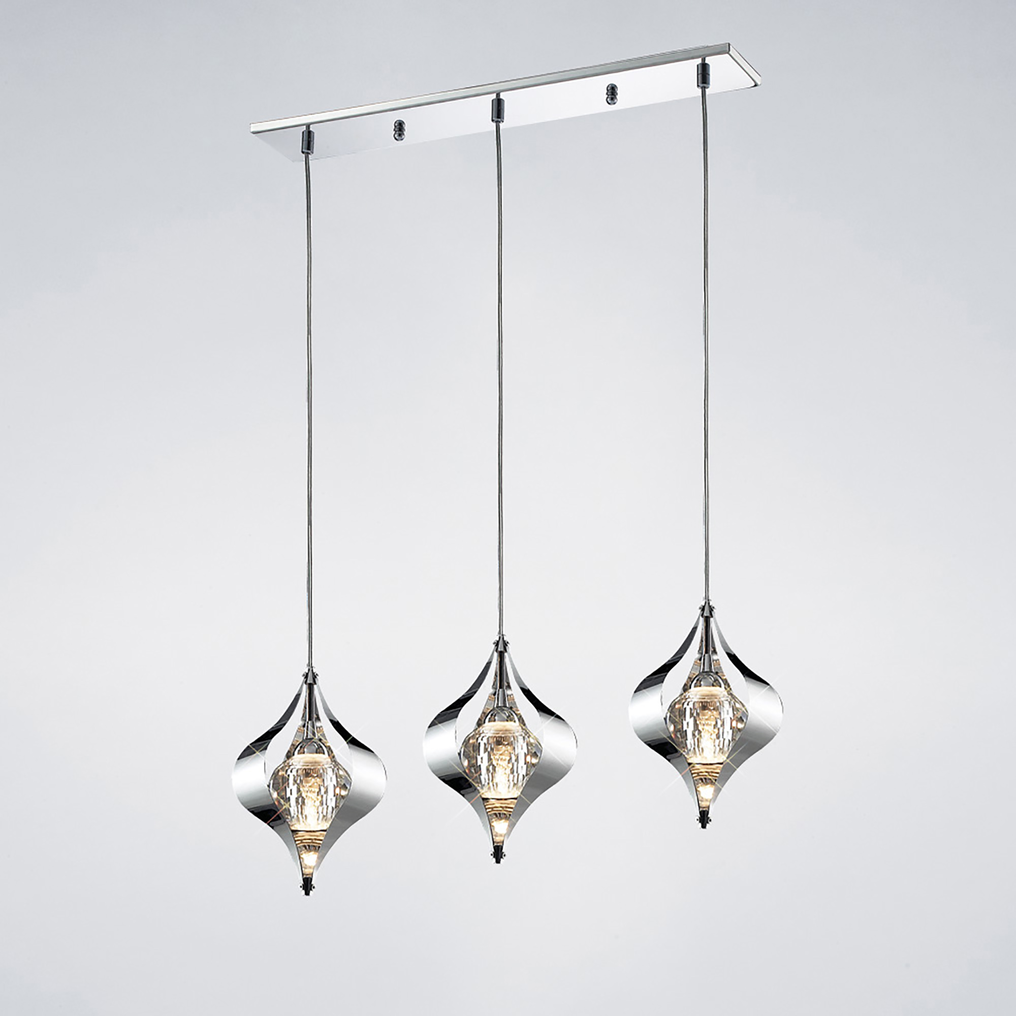 IL30583  Amano Crystal Pendant 3 Light